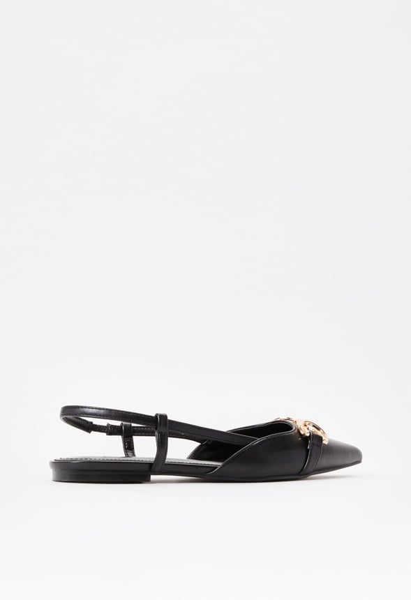 Pippa Slingback Flat Black