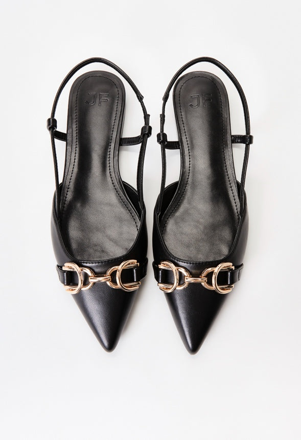 Pippa Slingback Flat Black