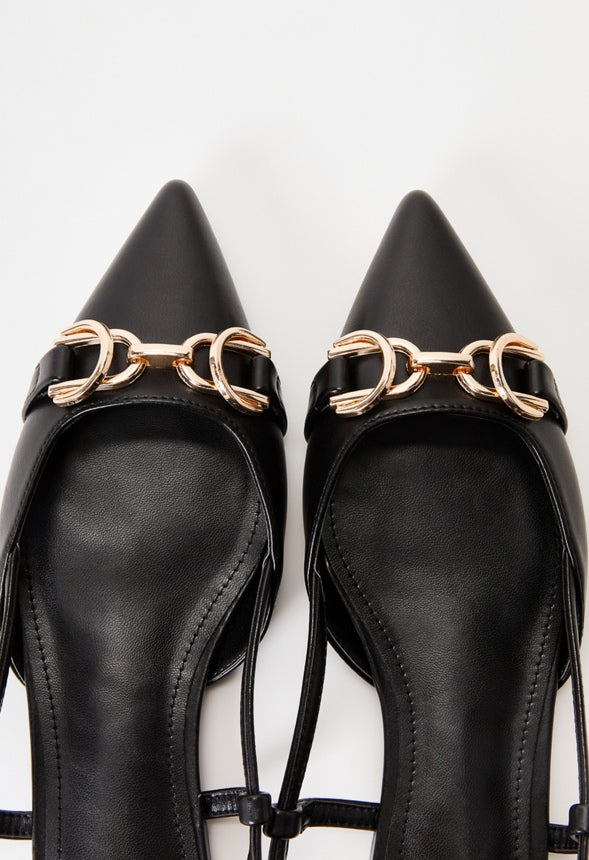 Pippa Slingback Flat Black