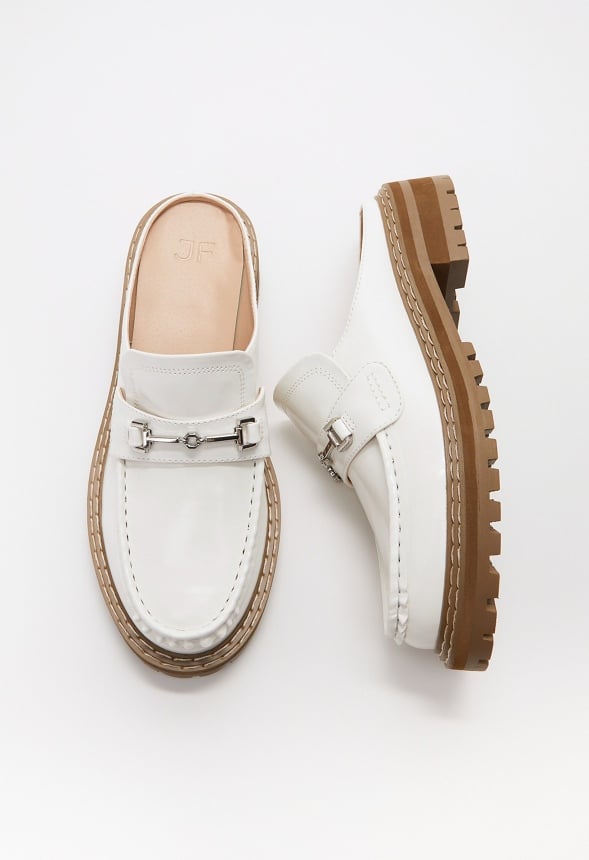 Bobbi Flat Mule Slide Bright White