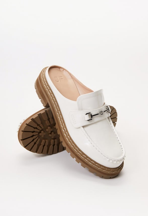 Bobbi Flat Mule Slide Bright White