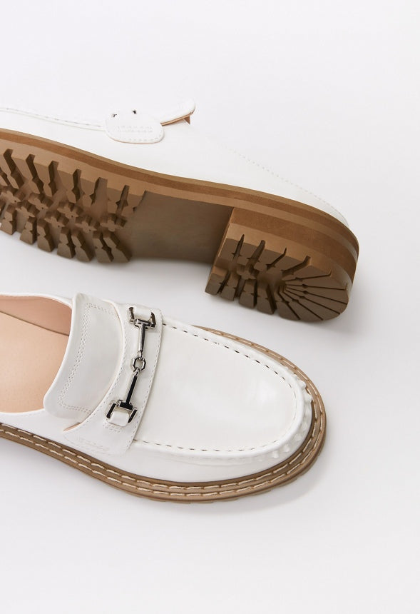 Bobbi Flat Mule Slide Bright White