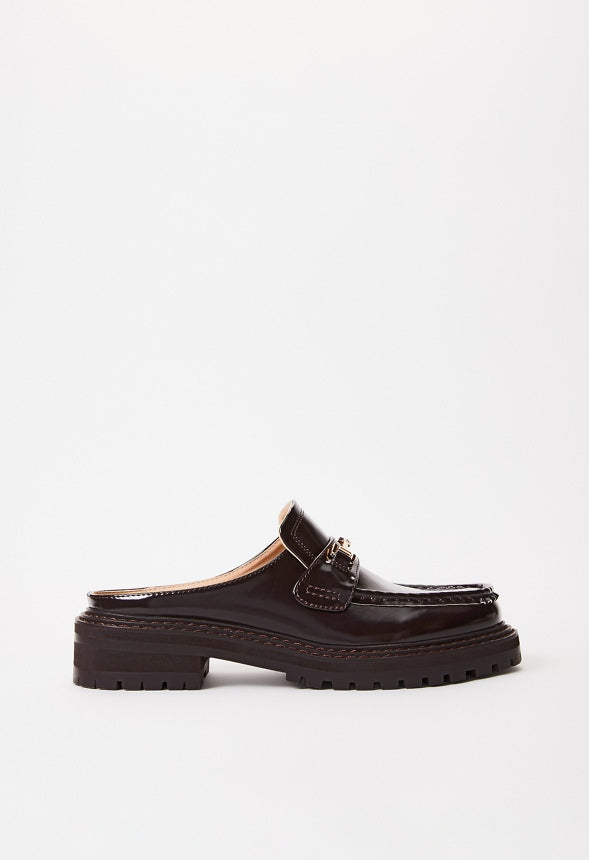Bobbi Flat Mule Slide French Oak