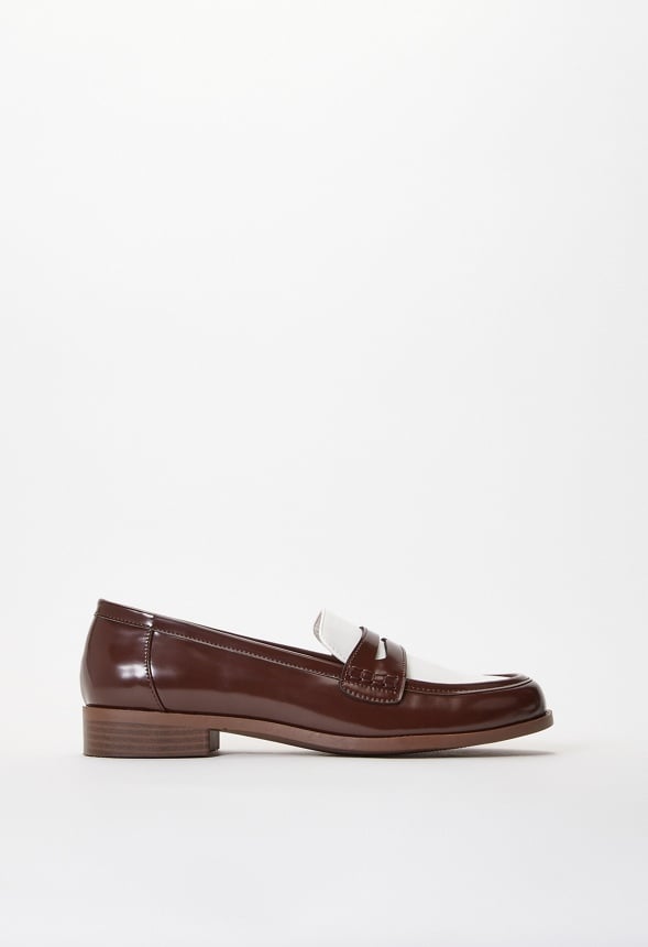 Cami Flat Loafer Chocolate Lab/ Bright White