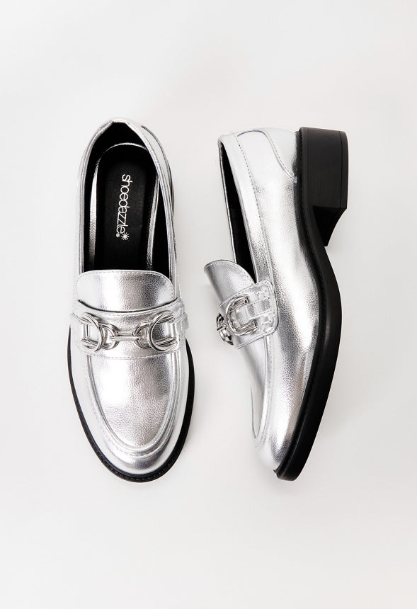 Rochelle Flat Loafer Silver