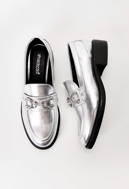 Rochelle Flat Loafer Silver