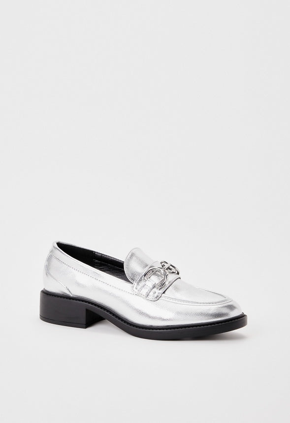 Rochelle Flat Loafer Silver
