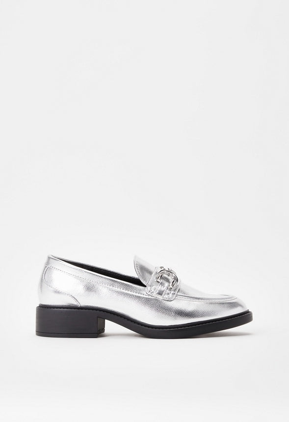 Rochelle Flat Loafer Silver