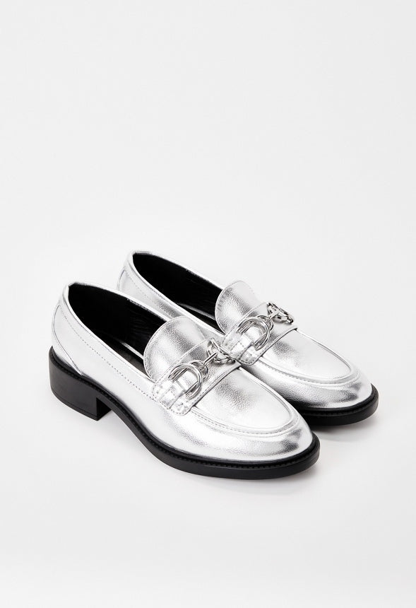 Rochelle Flat Loafer Silver