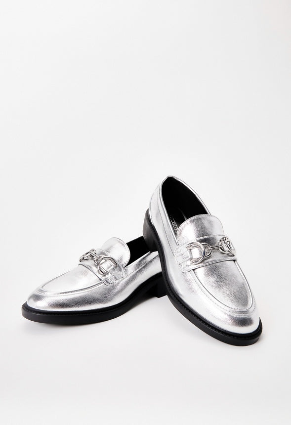 Rochelle Flat Loafer Silver
