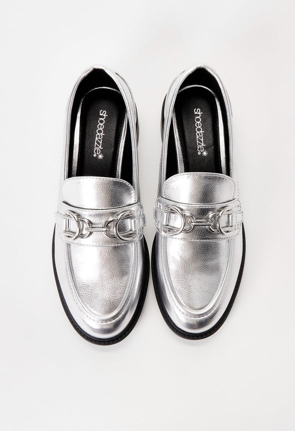 Rochelle Flat Loafer Silver