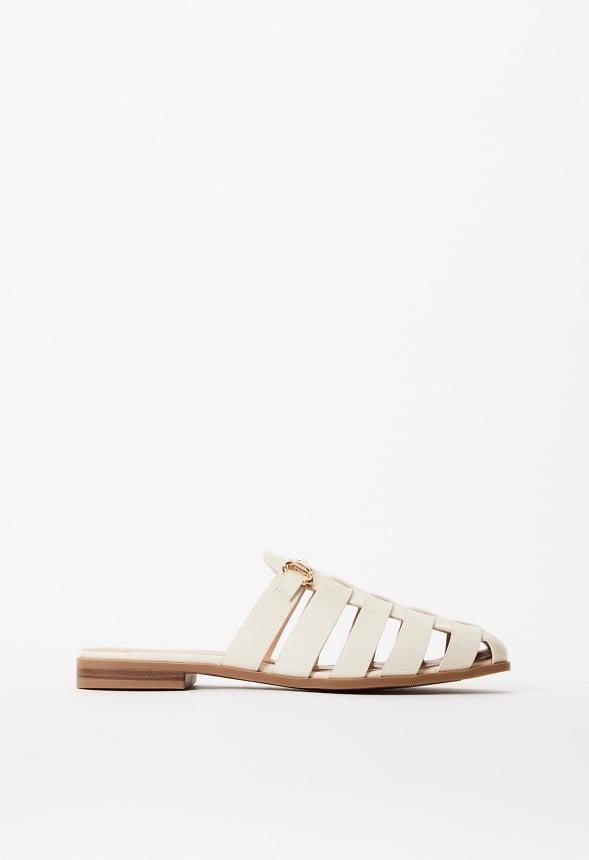 Jacinta Flat Slide Birch White