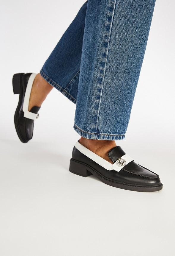 Talulah Flat Loafer Black/ Bright White
