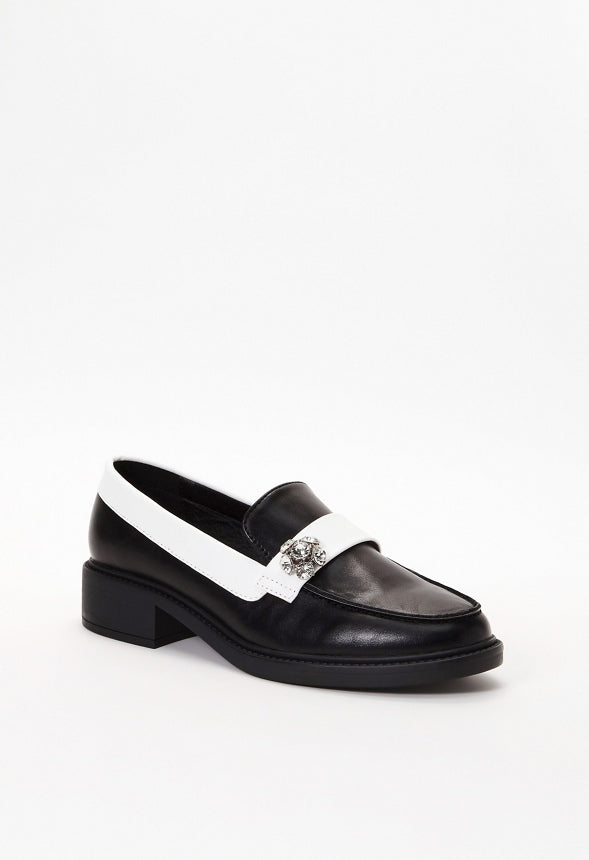 Talulah Flat Loafer Black/ Bright White