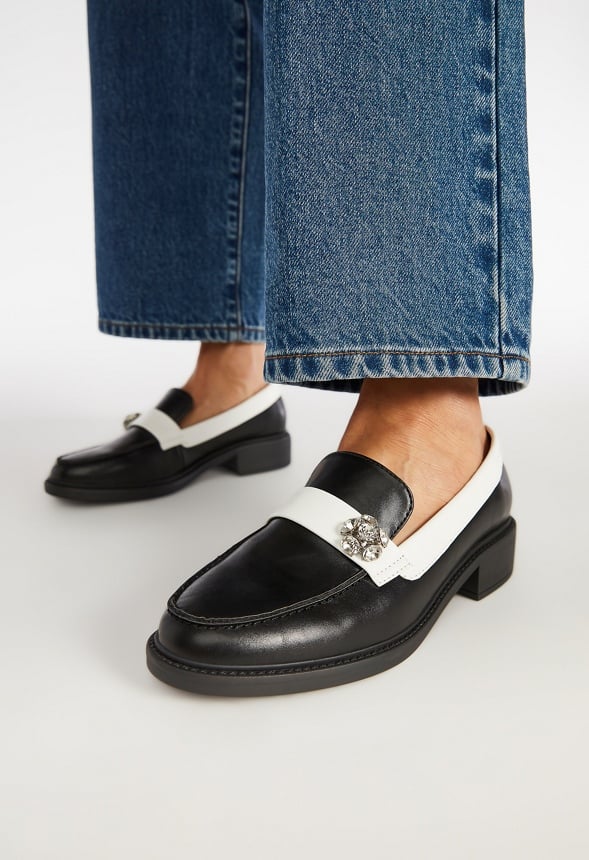 Talulah Flat Loafer Black/ Bright White