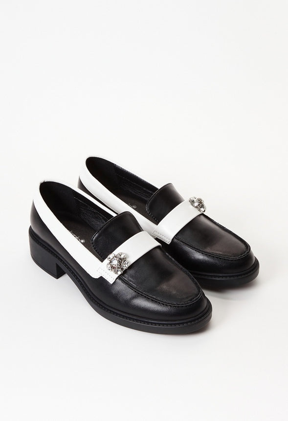 Talulah Flat Loafer Black/ Bright White