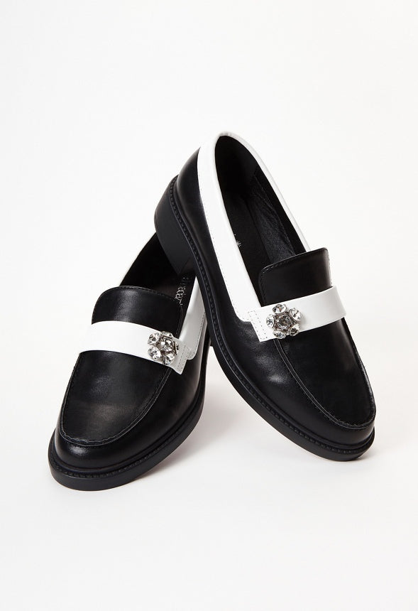 Talulah Flat Loafer Black/ Bright White