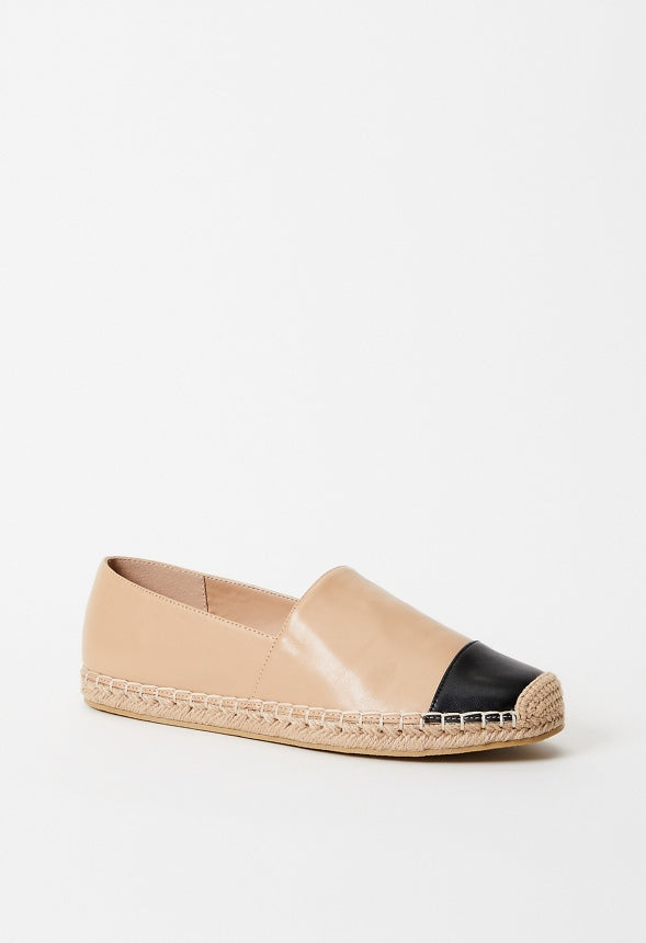Christie Espadrille Flat New Nude/ Black