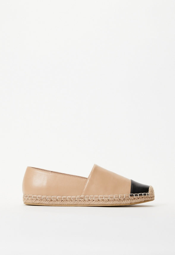 Christie Espadrille Flat New Nude/ Black