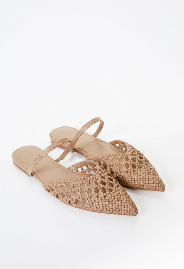 Solanna Pointed Toe Flat Taupe