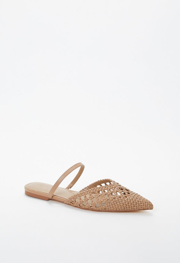Solanna Pointed Toe Flat Taupe