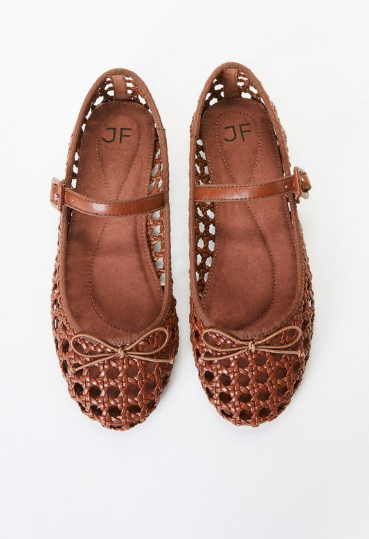 Lula Ballet Flat Leather Brown