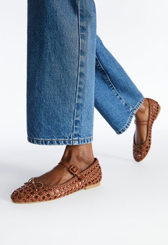 Lula Ballet Flat Leather Brown
