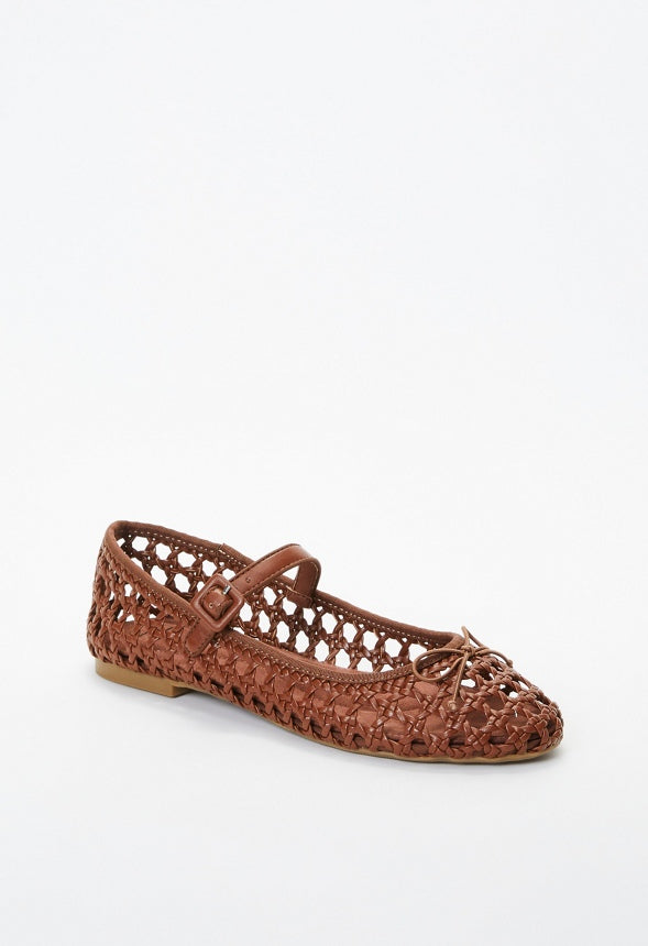 Lula Ballet Flat Leather Brown