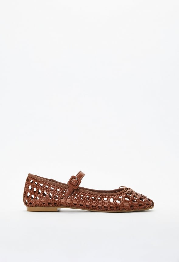 Lula Ballet Flat Leather Brown