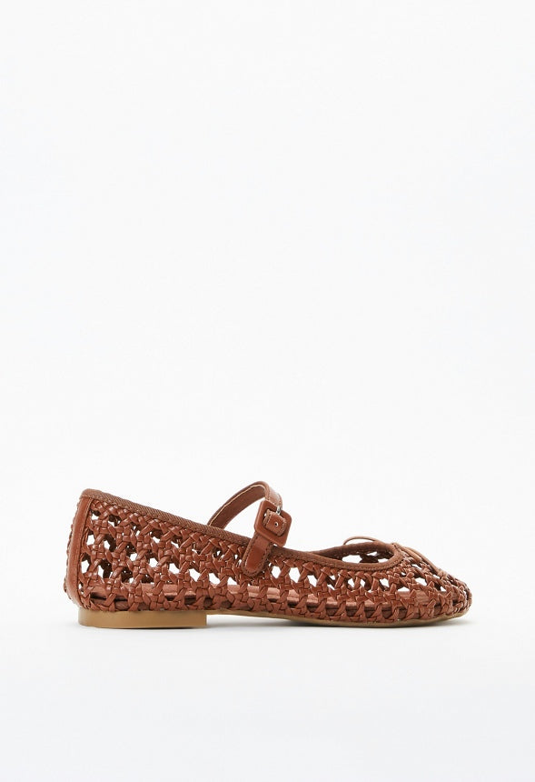 Lula Ballet Flat Leather Brown