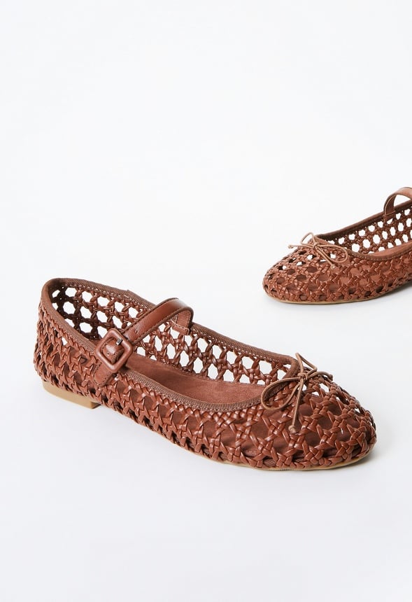 Lula Ballet Flat Leather Brown