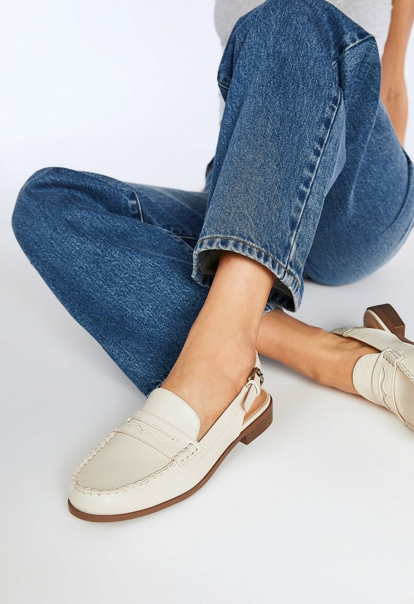 Mason Flat Loafer Birch White
