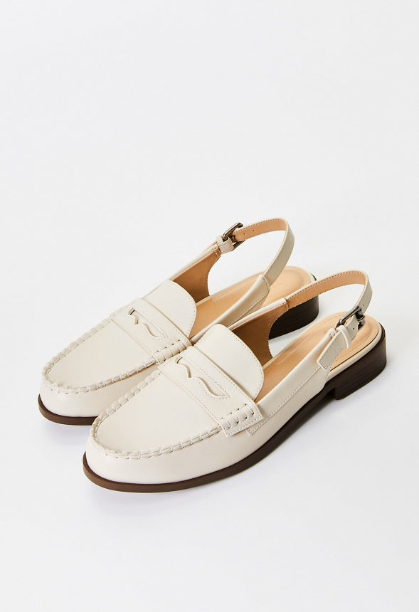 Mason Flat Loafer Birch White