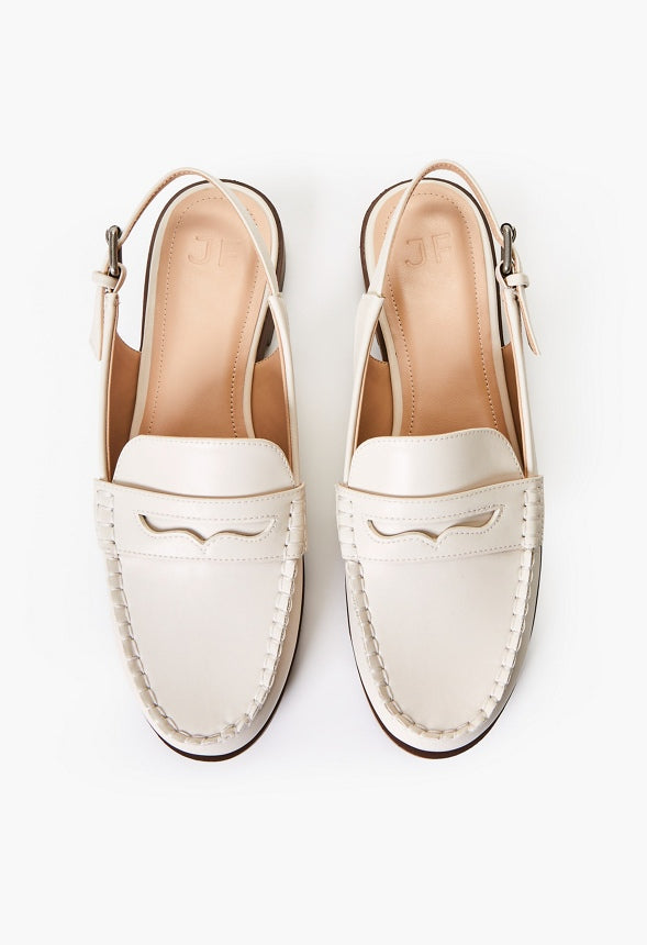 Mason Flat Loafer Birch White