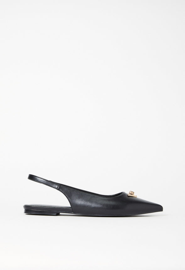 Nadira Slingback Flat Black
