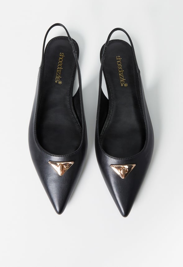 Nadira Slingback Flat Black