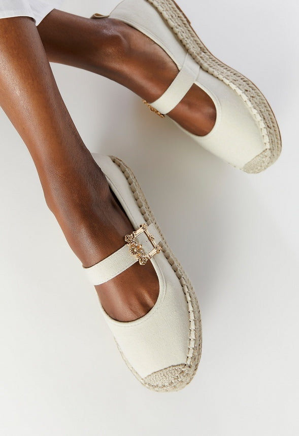 Adelina Espadrille Platform Flat Natural