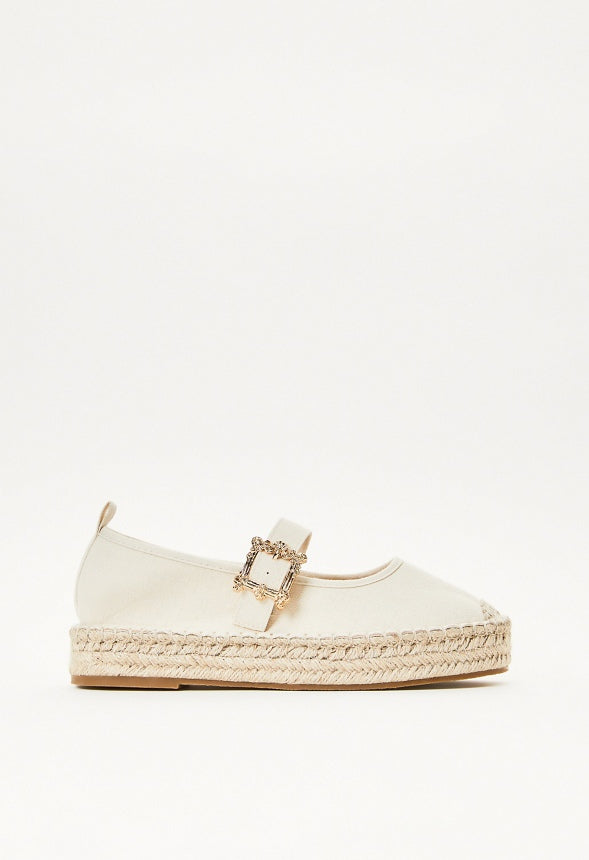Adelina Espadrille Platform Flat Natural