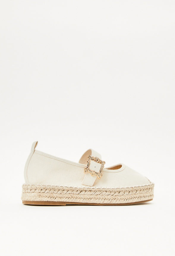 Adelina Espadrille Platform Flat Natural