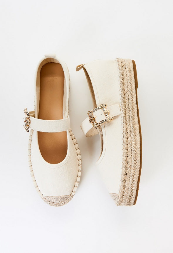 Adelina Espadrille Platform Flat Natural