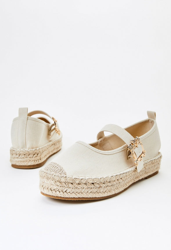 Adelina Espadrille Platform Flat Natural