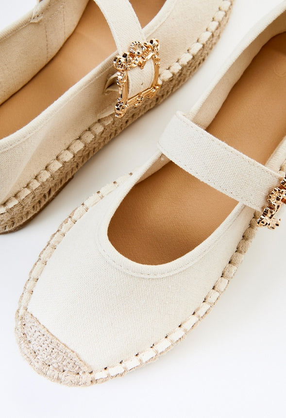 Adelina Espadrille Platform Flat Natural