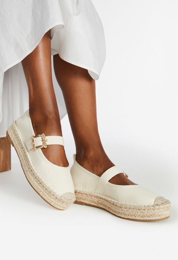 Adelina Espadrille Platform Flat Natural