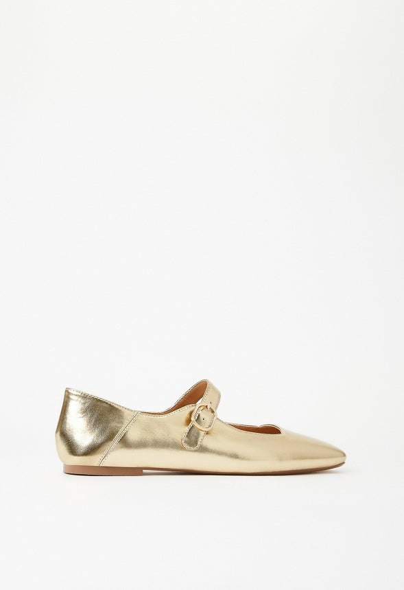 Emily Mary Jane Flat Gold