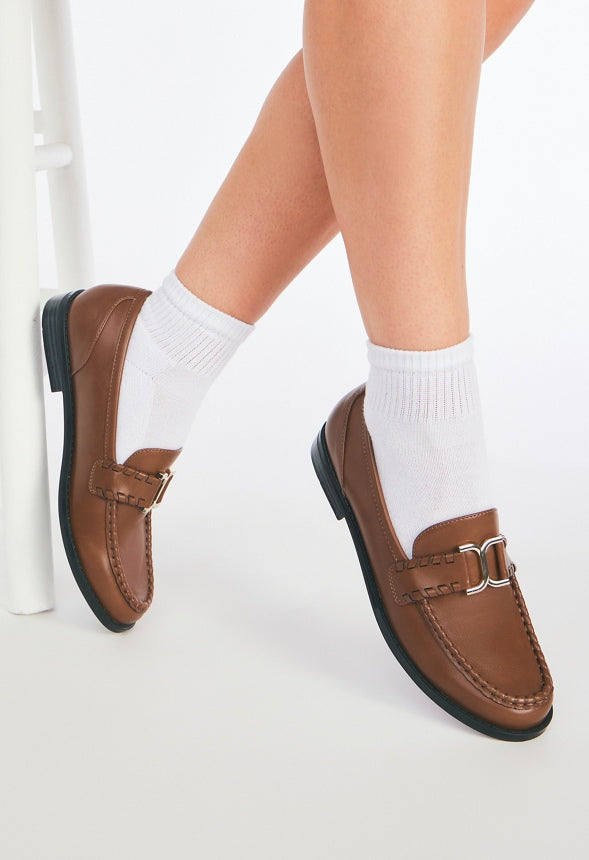 Olena Flat Loafer Leather Brown