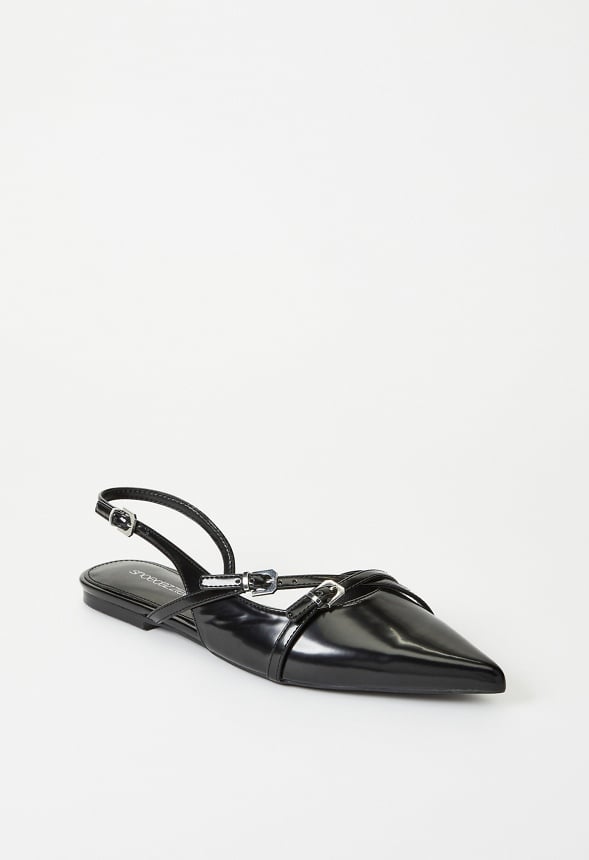 Athina Slingback Flat Black