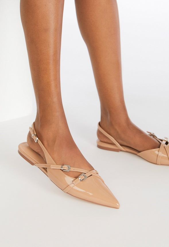 Athina Slingback Flat New Nude