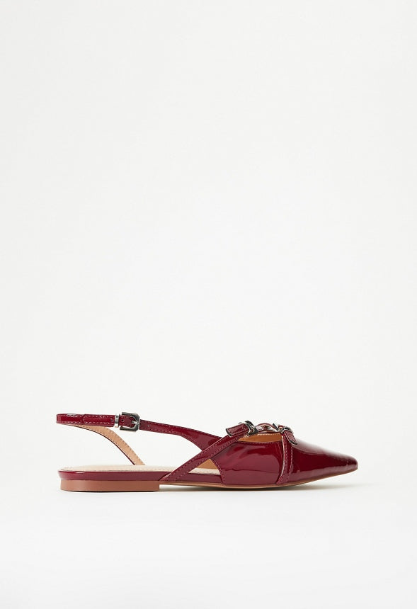 Athina Slingback Flat Tibetan Red