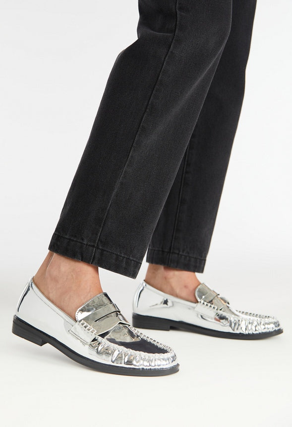Camryn Flat Loafer Silver