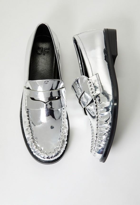 Camryn Flat Loafer Silver